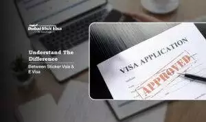 difference between sticker visa and e-visa | sticker visa vs e visa comparison Blog Banner by Apply Dubbai Visit Visa