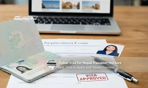 Nepal passport holder applying for Dubai visa with passport and travel documents