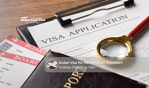 Panamanian traveller applying for a Dubai tourist visa with passport and travel documents