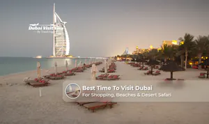 Tourists exploring Dubai landmarks under clear skies during the ideal travel season