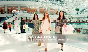 Visitors shopping and exploring attractions inside Dubai Mall