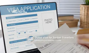Jordanian traveller preparing passport and documents for a Dubai visa application