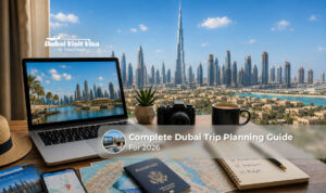 Complete Dubai trip planning guide for 2026 featuring iconic landmarks, hotels, transportation, and popular tourist attractions.
