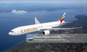 Direct flights to Dubai from major international cities.