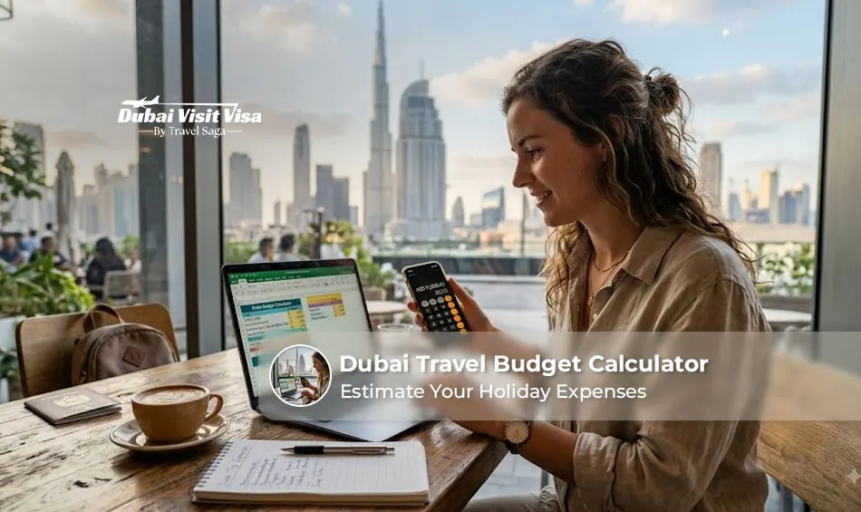 Dubai travel budget calculator for trip expenses.