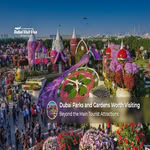 Visitors exploring themed attractions and entertainment areas across Dubai Parks.